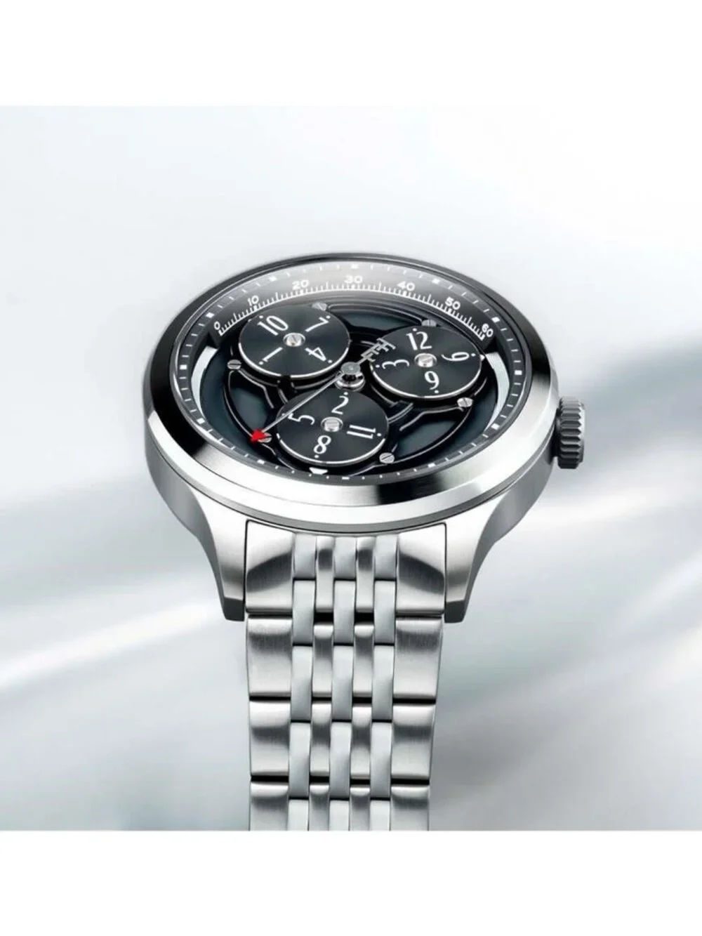 NWT Thomas Earnshaw Hexham Trisect Grey Dial Men's Watch